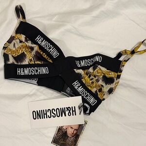 Rare Moschino Black and Gold Bralette